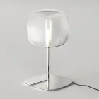 Lampada da Tavolo con Struttura in Metallo Lucido Made in Italy - Donatina Viadurini