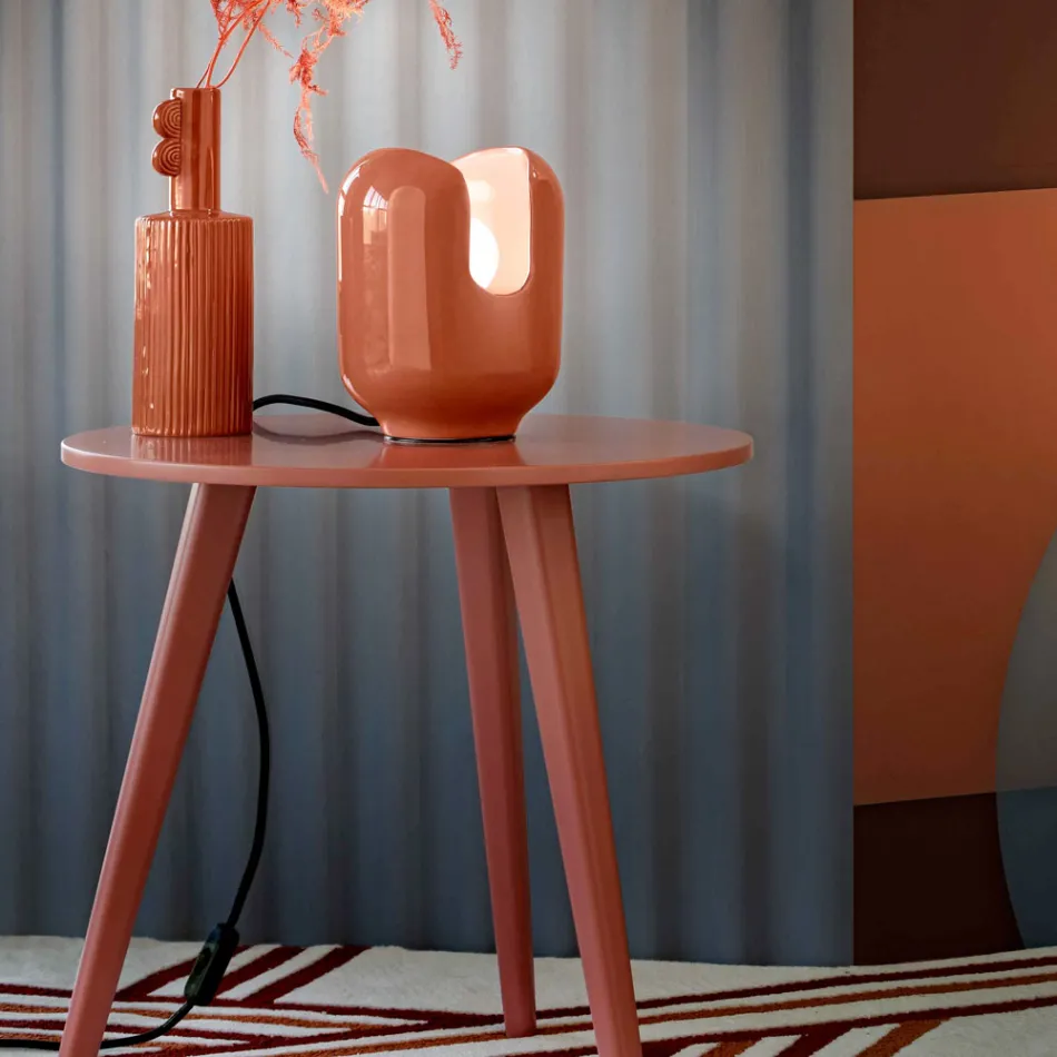 Lampada da Tavolo dallo Stile Moderno in Ceramica Made in Italy - Batucada Viadurini