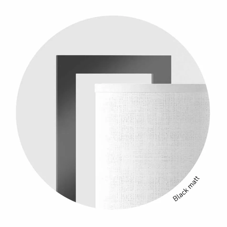 Lampada da Tavolo di Design in Metallo e Lino Bianco Made in Italy - Bali Viadurini