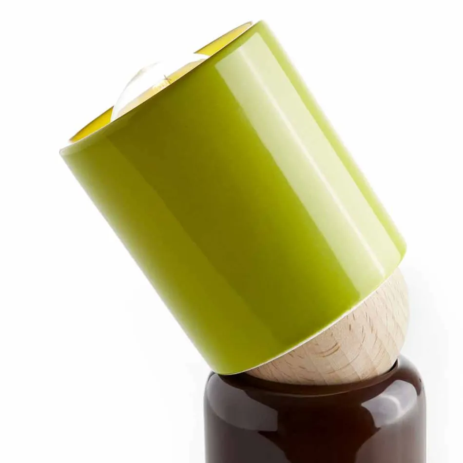 Lampada da tavolo di design moderno in ceramica made in Italy Asia Viadurini