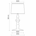 Lampada da Tavolo in Ceramica Bianca e Paralume in Lino 2 Dimensioni - Cadabra Viadurini