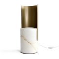Lampada da Tavolo in Marmo Paonazzo e Metallo Made in Italy - Azumane