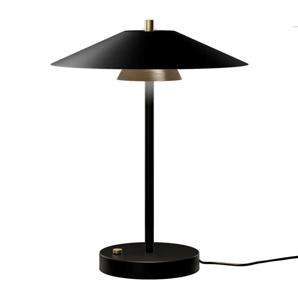 Lampada da Tavolo in Metallo di Diverse Finiture Made in Italy - Mira Viadurini