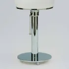 Lampada da Tavolo in Opalina con Struttura Cromata Made in Italy - Toronto Viadurini