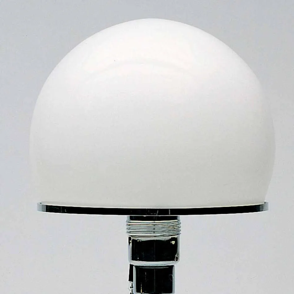 Lampada da Tavolo in Vetro con Paralume in Opalina Made in Italy - Dacca Viadurini