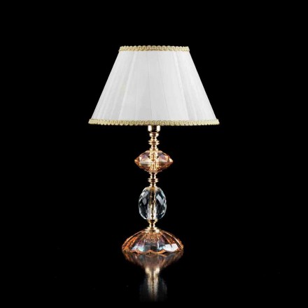 Lampada da tavolo in vetro e cristallo Belle, made in Italy Viadurini