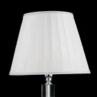 Lampada da tavolo in vetro trasparente e cristallo Ivy, made in Italy Viadurini