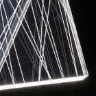 Lampada da Tavolo Led Cristallo Acrilico Piegato Decoro a Laser - Possett Viadurini