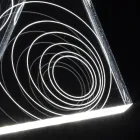 Lampada da Tavolo Led Cristallo Acrilico Piegato Decoro a Laser - Possett Viadurini