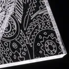 Lampada da Tavolo Led Cristallo Acrilico Piegato Decoro a Laser - Possett Viadurini