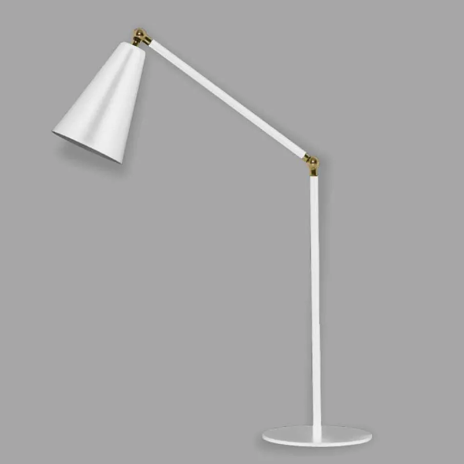 Lampada da Tavolo Moderna con Struttura in Metallo Made in Italy - Zaira Viadurini