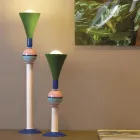 Lampada da tavolo multicolore in alluminio Slide Carmen,made in Italy Viadurini
