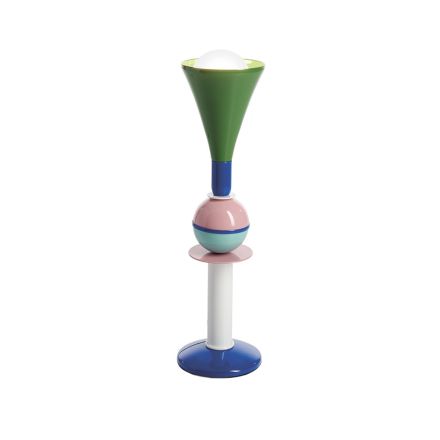 Lampada da tavolo multicolore in alluminio Slide Carmen,made in Italy Viadurini