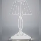 Lampada da tavolo sagomata, luce LED in plexiglass Ferla Viadurini