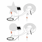 Lampada da Tavolo Solare o a LED di Design a Stella in Polietilene - Ringostar Viadurini