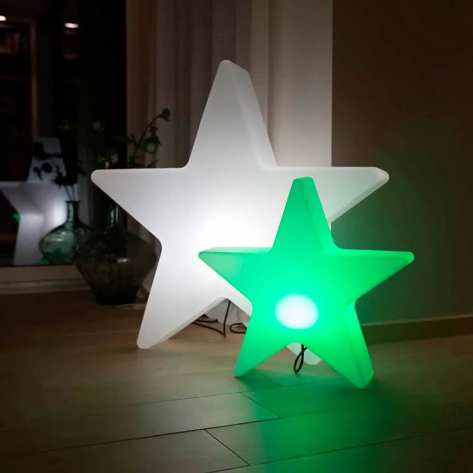 Lampada da Tavolo Solare o a LED di Design a Stella in Polietilene - Ringostar Viadurini