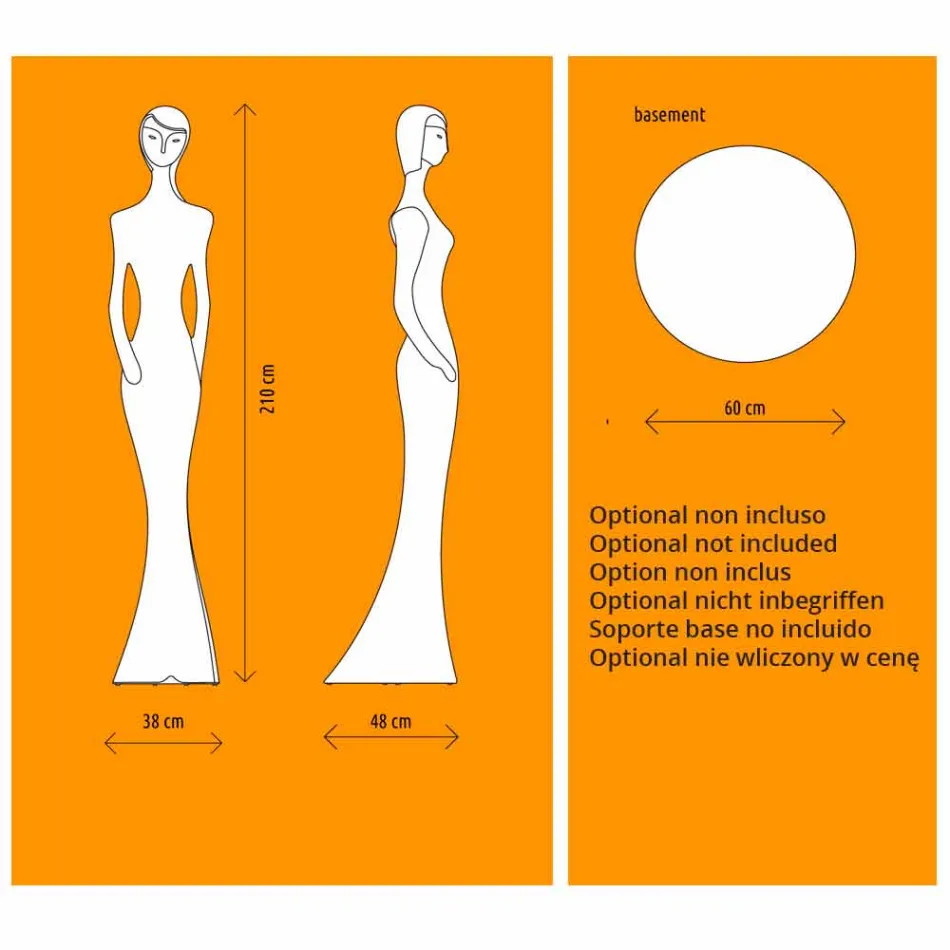 Lampada da Terra con Luce Led Design Moderno per Esterni - Penelope by Myyour Viadurini