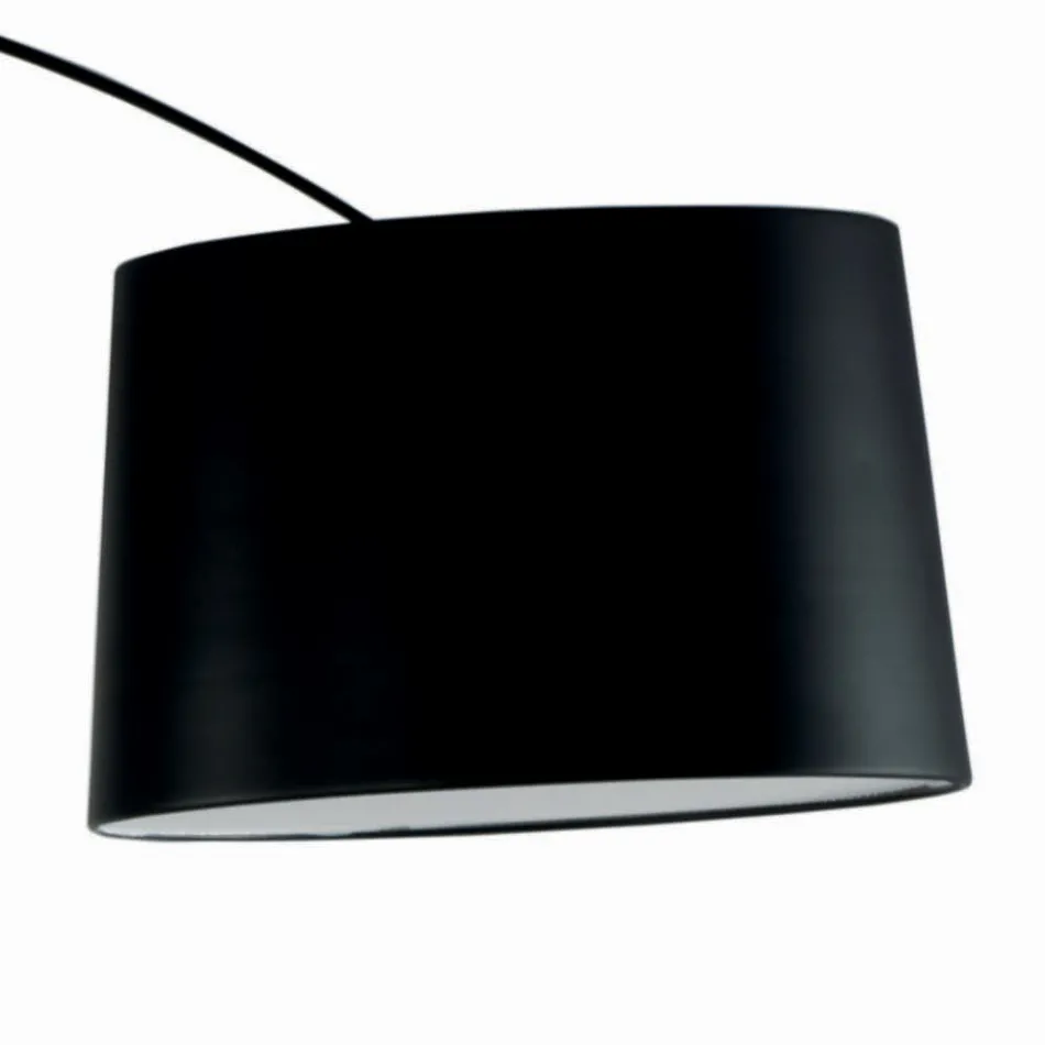 Lampada da Terra con Stelo in Carbonio Nero Made in Italy - Terni Viadurini