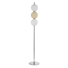 Lampada da Terra con Tre Lumi in Vetro Incamiciato Made in Italy - Lumira Viadurini