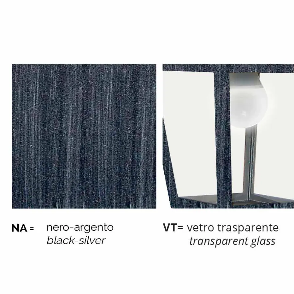 Lampada da terra da esterno in alluminio fatta in Italia, Kristel Viadurini