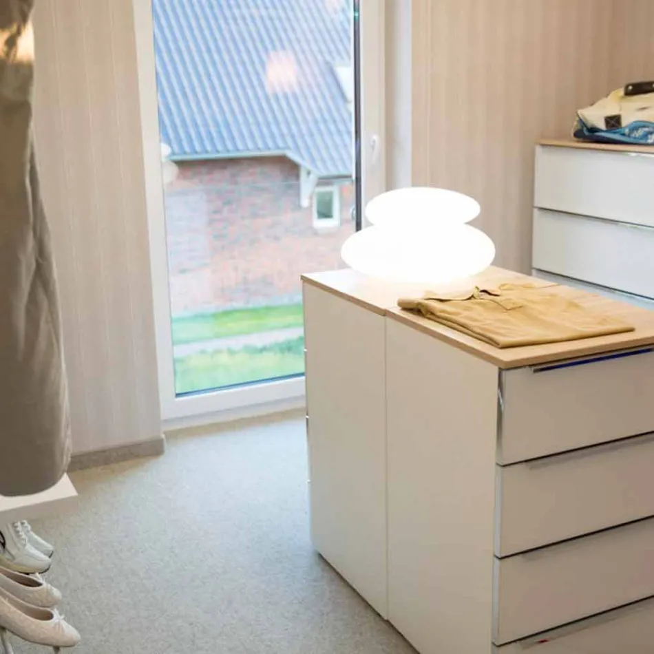 Lampada da Terra da Interno o Esterno di Design Moderno Naturale - Sassostar Viadurini