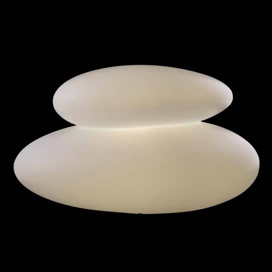 Lampada da Terra da Interno o Esterno di Design Moderno Naturale - Sassostar Viadurini