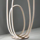 Lampada da Terra Design in Metallo Verniciato Finitura Oro con LED - Simea Viadurini