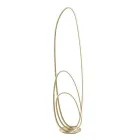 Lampada da Terra Design in Metallo Verniciato Finitura Oro con LED - Simea Viadurini
