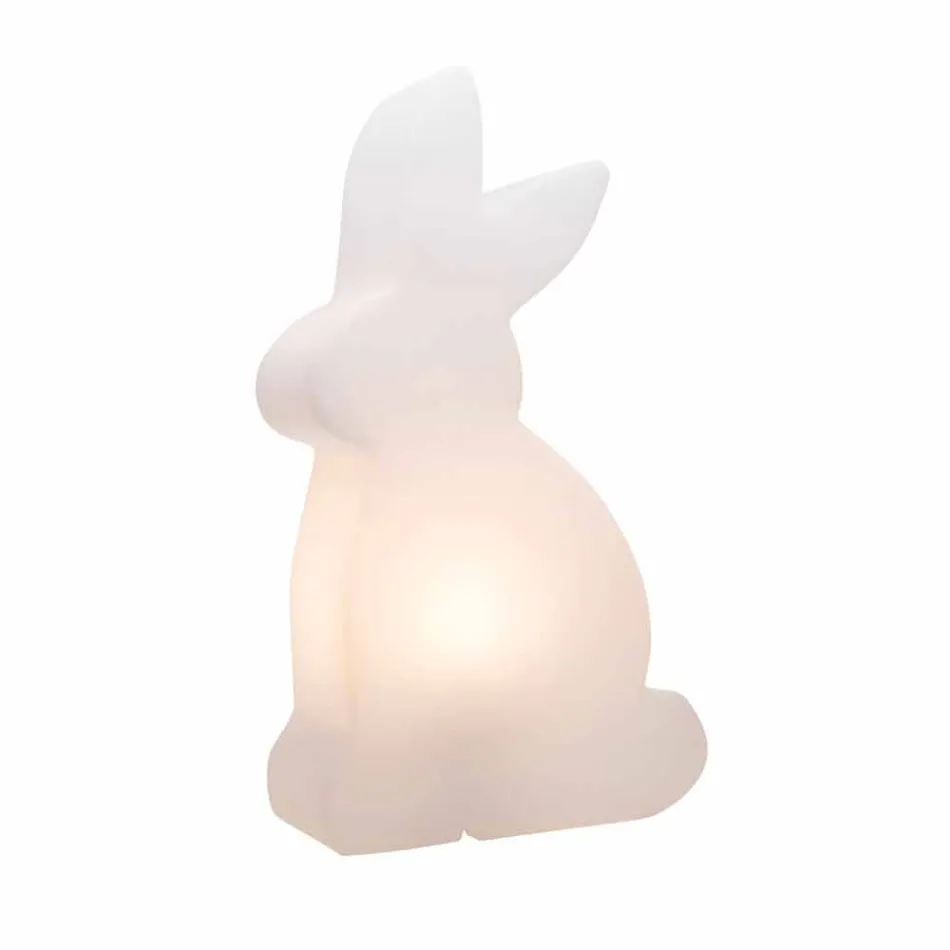Lampada da Terra di Design, Coniglio Bianco da Interni ed Esterni - Conigliostar Viadurini
