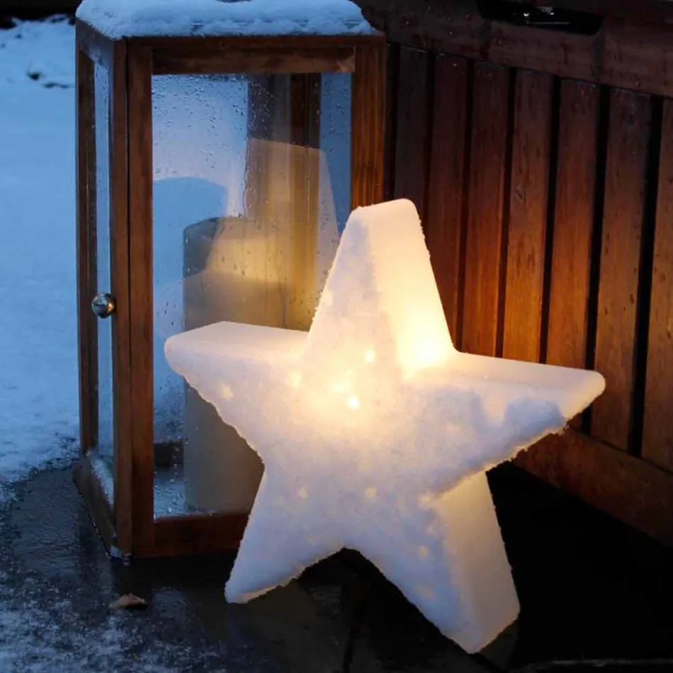 Lampada da Terra Forma a Stella Bianco o Rosso, Design Moderno - Ringostar Viadurini