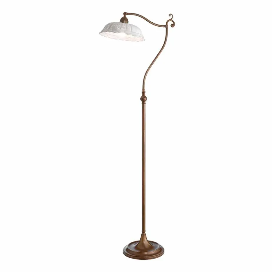 Lampada da terra in ceramica stile liberty Anita Il Fanale Viadurini