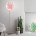 Lampada da Terra in Metallo e Vetro Decorato a Righe Concentriche - Bagolaro