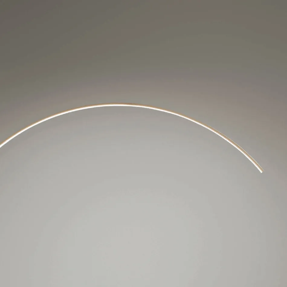 Lampada da Terra in Metallo Verniciato con Luce LED Dimmerabile - Eucalipto Viadurini