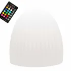 Lampada da Terra in Plastica Bianca Attacco Led, Solare o E27 Design - Massostar Viadurini