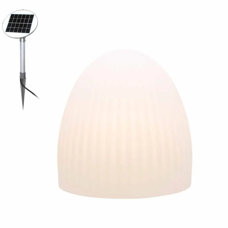 Lampada da Terra in Plastica Bianca Attacco Led, Solare o E27 Design - Massostar Viadurini