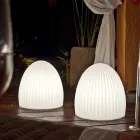 Lampada da Terra in Plastica Bianca Attacco Led, Solare o E27 Design - Massostar Viadurini