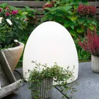 Lampada da Terra in Plastica Bianca Attacco Led, Solare o E27 Design - Massostar Viadurini