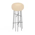 Lampada da Terra in Polietilene Alabastro per Esterni Made in Italy - Disco Viadurini