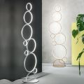 Lampada da Terra LED Moderna in Metallo Verniciato Oro o Argento - Punto