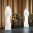 Lampada da Terra per Esterni in Polietilene con Luce Led Made in Italy - Reyes Viadurini