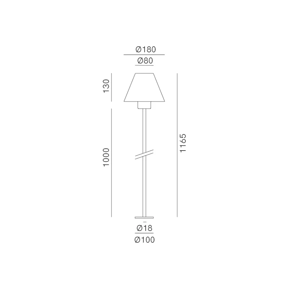 Lampada da Terra per Esterno in Ottone e Rame Made in Italy - Spada Viadurini