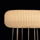 Lampada da Terra per Interni in Polietilene Alabastro Made in Italy - Disco Viadurini