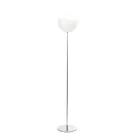 Lampada da Terra su Piantana in Vetro Incamiciato Bianco Made in Italy - Isotta Viadurini