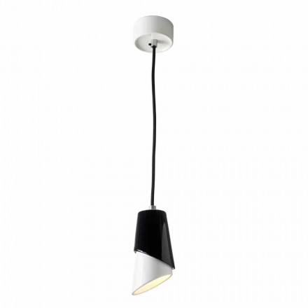 Lampada di design a sospensione in ceramica prodotta in Italia Asia Viadurini