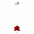 Lampada di design a sospensione in ceramica rosso made in Italy Asia