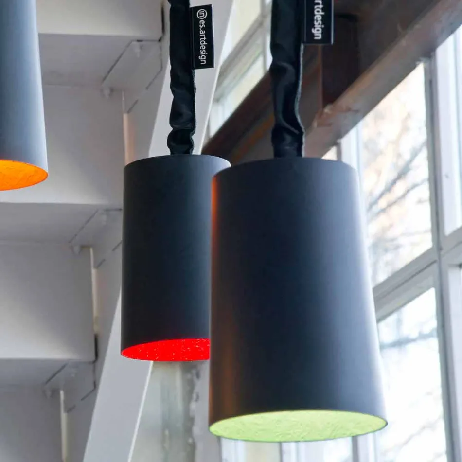 Lampada di design a sospensione In-es.artdesign Paint Lavagna resina Viadurini