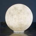 Lampada di design da tavolo In-es.artdesign T.moon in bianca nebulite
