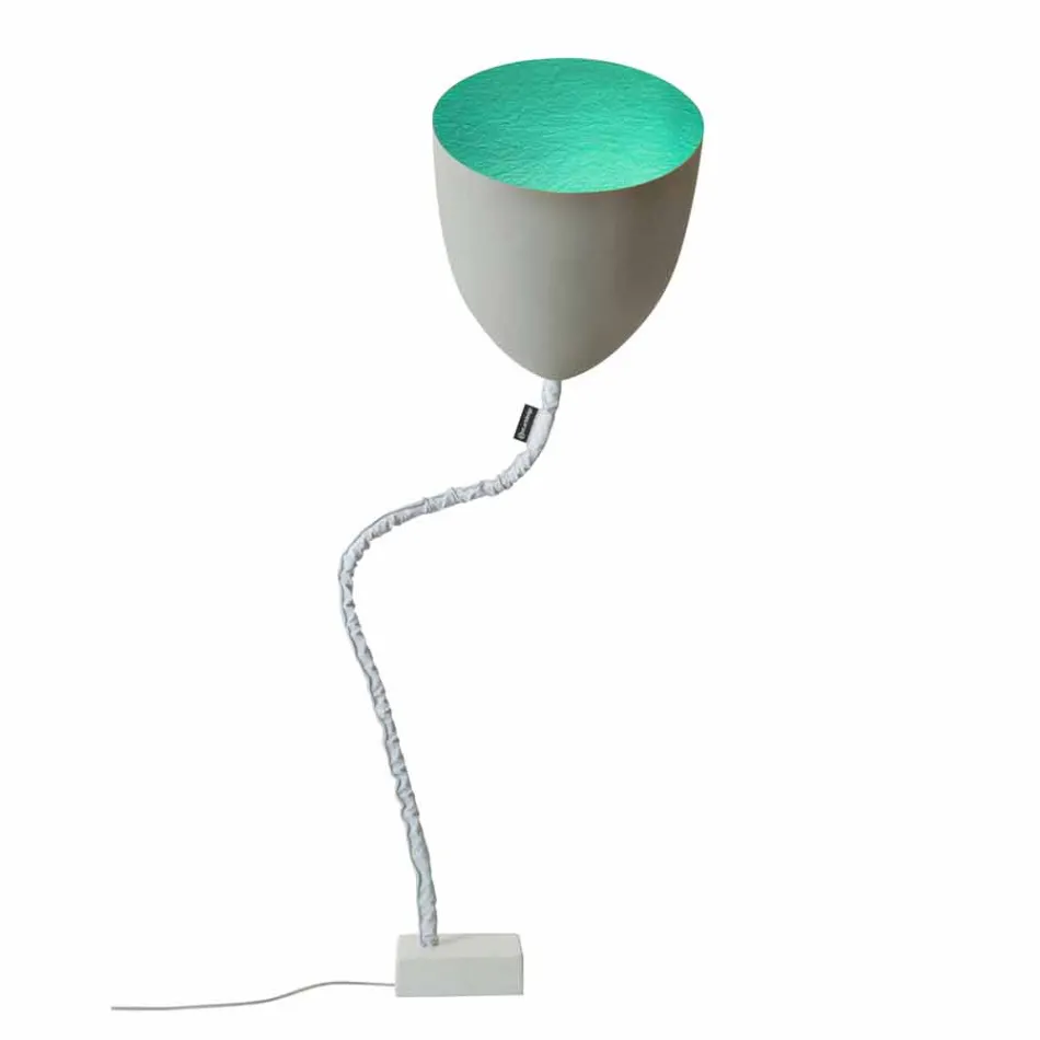 Lampada di design da terra In-es.artdesign Flower Cemento verniciata Viadurini