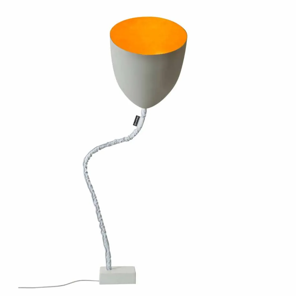 Lampada di design da terra In-es.artdesign Flower Cemento verniciata Viadurini