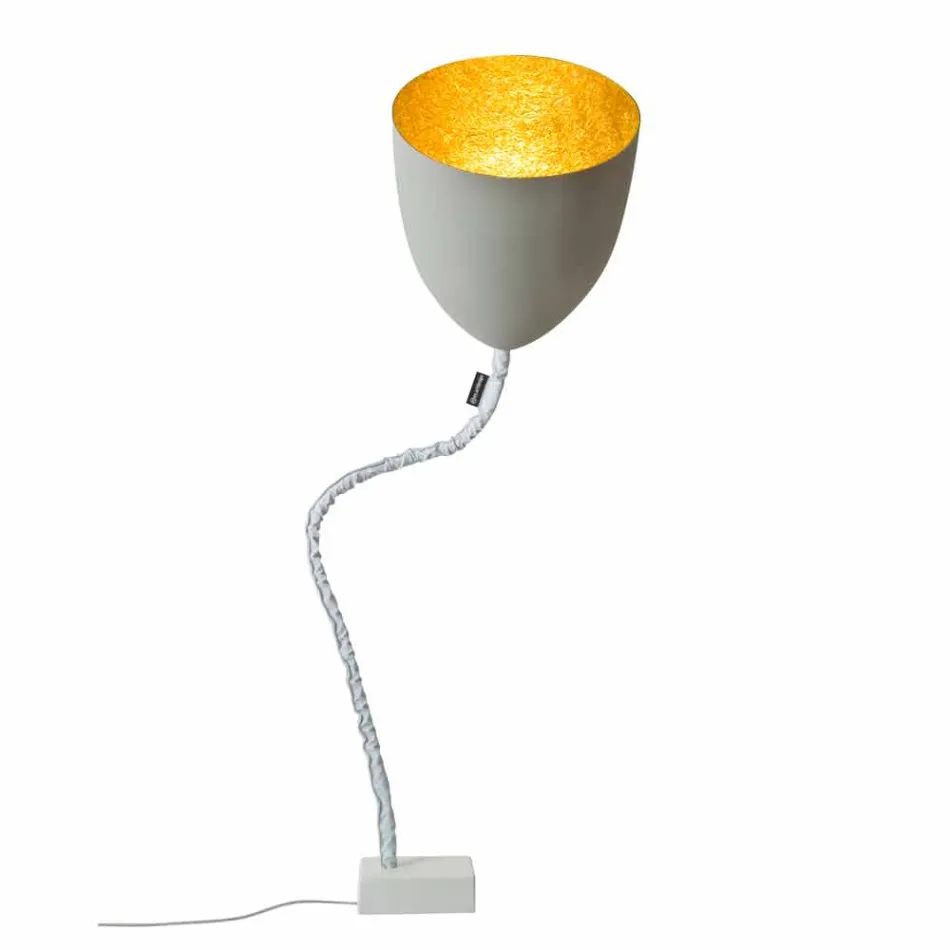 Lampada di design da terra In-es.artdesign Flower Cemento verniciata Viadurini
